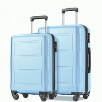 Expandable Lightweight 2-Piece Luggage Set With TSA Lock 20inch And 24inch Hard Shell Suitcases With 360° Spinner Wheels