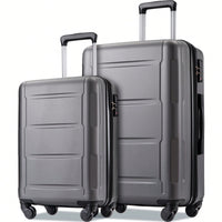Expandable Lightweight 2-Piece Luggage Set With TSA Lock 20inch And 24inch Hard Shell Suitcases With 360° Spinner Wheels