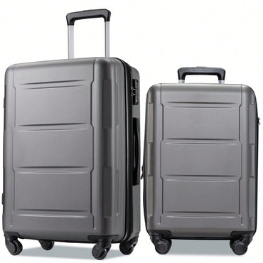 Expandable Lightweight 2-Piece Luggage Set With TSA Lock 20inch And 24inch Hard Shell Suitcases With 360° Spinner Wheels