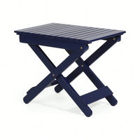 Outdoor Folding Acacia Wood Side Table With Slat Design For Patio And Indoor Use