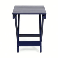 Outdoor Folding Acacia Wood Side Table With Slat Design For Patio And Indoor Use