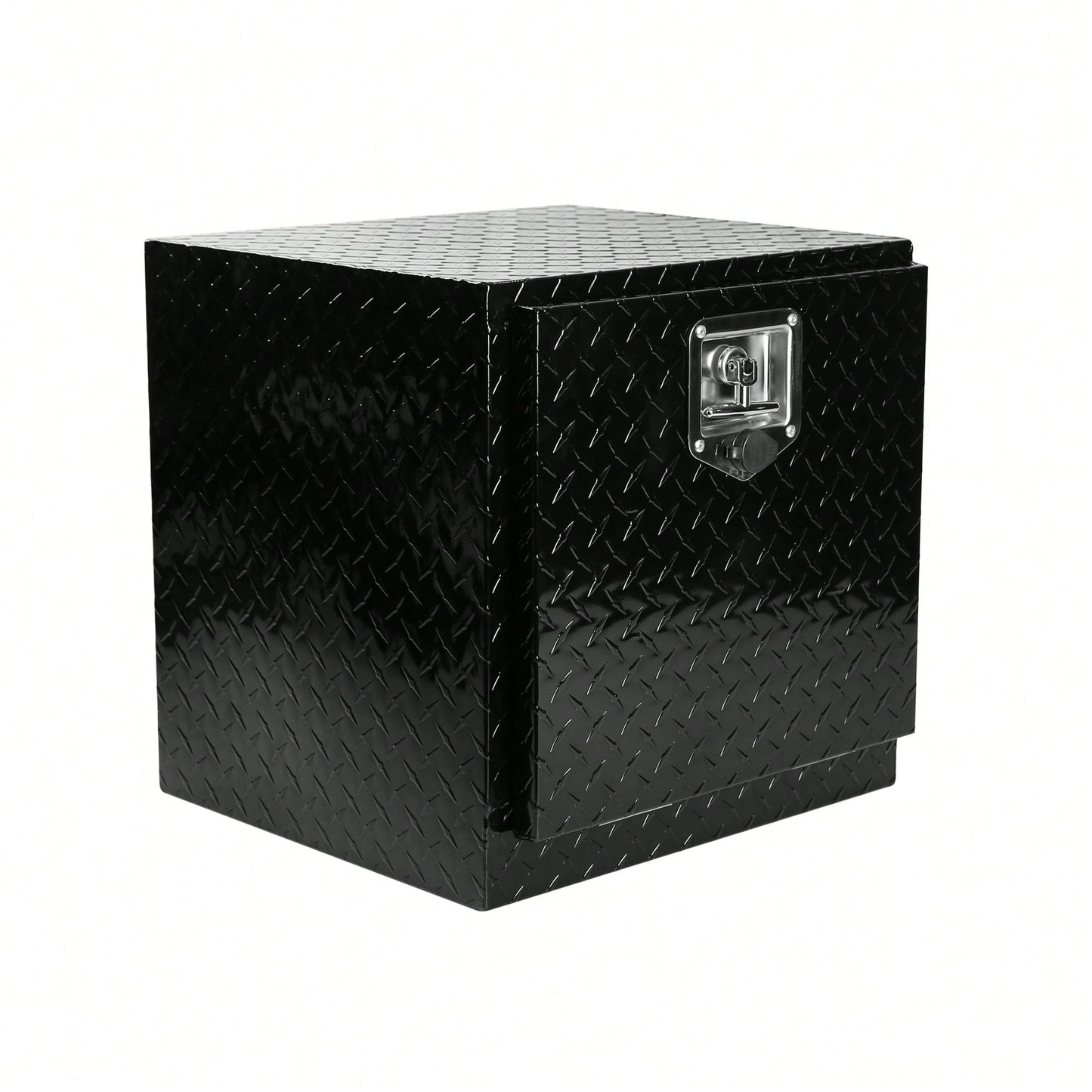 18 Inch Heavy Duty Aluminum Diamond Plate Underbody Tool Box Waterproof Storage Chest For Truck RV Trailer With T-Handle Lock