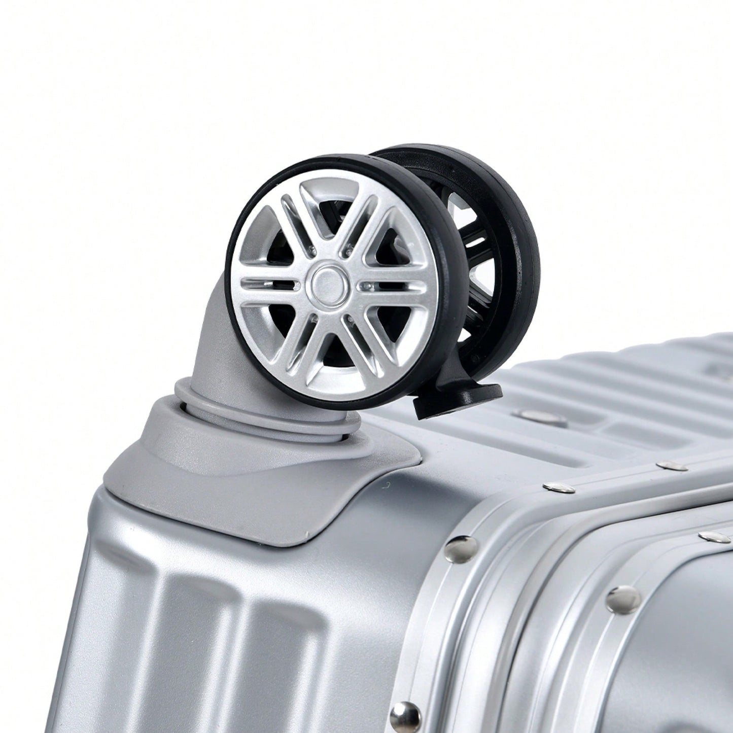 20in Aluminum Carry-On Luggage with USB Port Spinner Wheels TSA Lock and Cup Holder for Travel Business and Beach