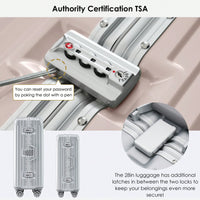 20in Aluminum Carry-On Luggage with USB Port Spinner Wheels TSA Lock and Cup Holder for Travel Business and Beach