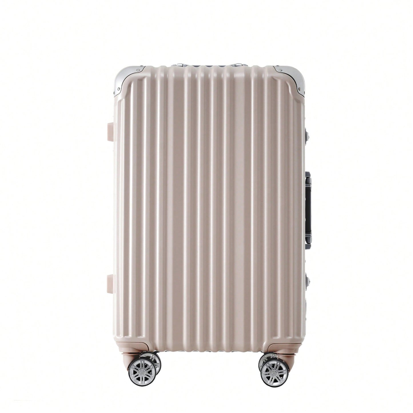 20in Aluminum Carry-On Luggage with USB Port Spinner Wheels TSA Lock and Cup Holder for Travel Business and Beach