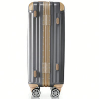 20in Aluminum Carry-On Luggage with USB Port Spinner Wheels TSA Lock and Cup Holder for Travel Business and Beach