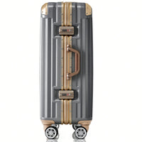 20in Aluminum Carry-On Luggage with USB Port Spinner Wheels TSA Lock and Cup Holder for Travel Business and Beach