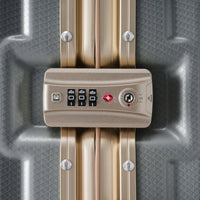 20in Aluminum Carry-On Luggage with USB Port Spinner Wheels TSA Lock and Cup Holder for Travel Business and Beach