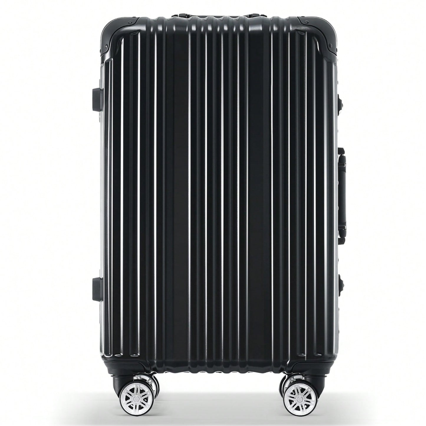 20in Aluminum Carry-On Luggage with USB Port Spinner Wheels TSA Lock and Cup Holder for Travel Business and Beach