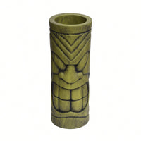 Polynesian Tiki Totem Stone Statue Urn Planter With Drainage Hole For Outdoor Decor