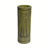 Polynesian Tiki Totem Stone Statue Urn Planter With Drainage Hole For Outdoor Decor