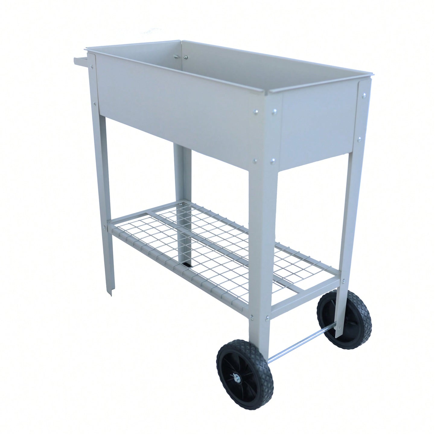 Elevated Metal Garden Bed Cart With Wheels For Easy Indoor Outdoor Planting - Ergonomic Design For Vegetables Herbs And Flowers