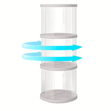 360° Rotating Corner Bookshelf for Kids and Adults Space-Saving 3 Tier Organizer Lightweight Modern Design White