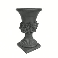 Garden Urn Planter For Flowers Herbs Succulents And Vegetables Weather Resistant Indoor Outdoor Use 19.5 Inches High