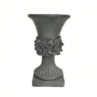 Garden Urn Planter For Flowers Herbs Succulents And Vegetables Weather Resistant Indoor Outdoor Use 19.5 Inches High