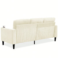 Modern L-Shape Chenille Sectional Sofa With Storage Chaise For Apartment Living Room Office Small Space