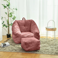 Cozy Faux Fur Bean Bag Chair With Memory Foam Filling For Ultimate Comfort In Living Room, Dorm, Or Game Room