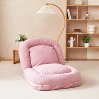 Adjustable Triple Fold Down Sofa Bed In Pink With 18 Positions For Comfort And Versatile Use