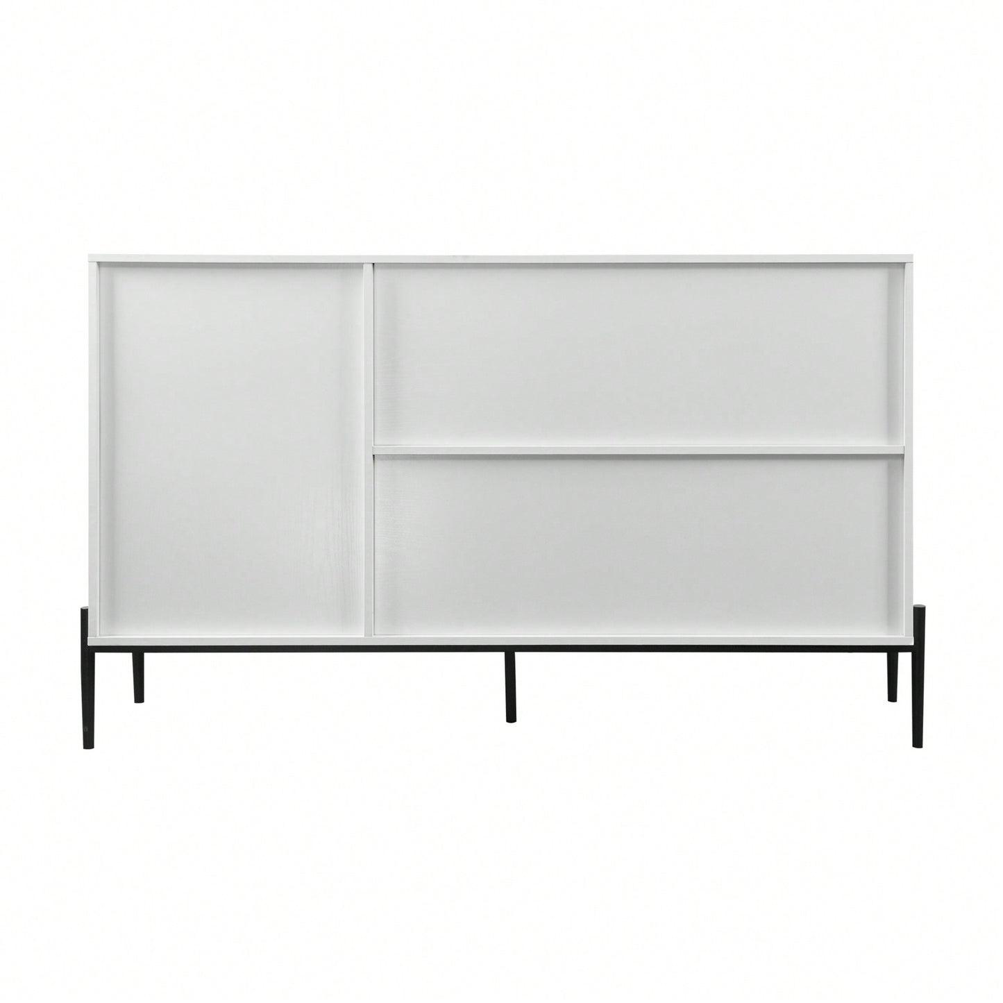 Modern Storage Cabinet With Glass Sliding Doors And 3 Drawers For Entryway Kitchen Buffet And Home Décor