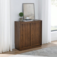 Mid Century Modern Sideboard With Sliding Doors And Solid Wood Accents For Living Room Kitchen Dining Entryway Storage
