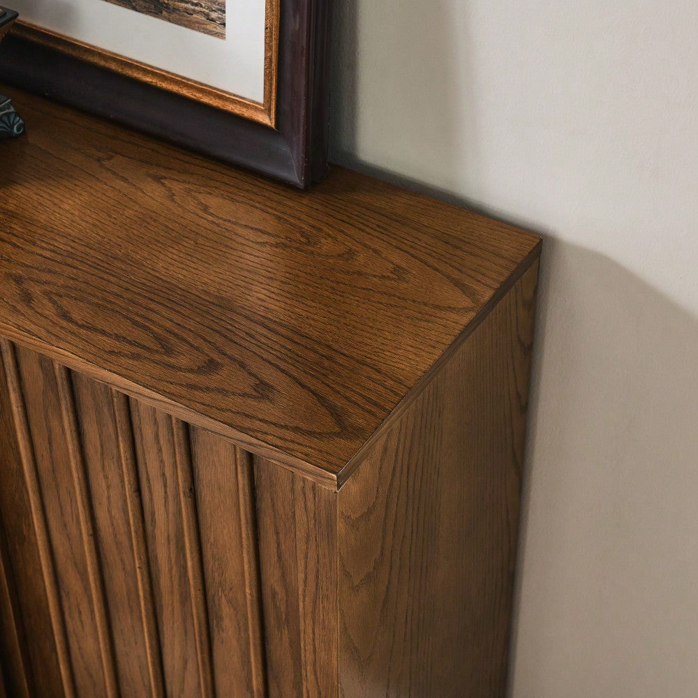 Mid Century Modern Sideboard With Sliding Doors And Solid Wood Accents For Living Room Kitchen Dining Entryway Storage