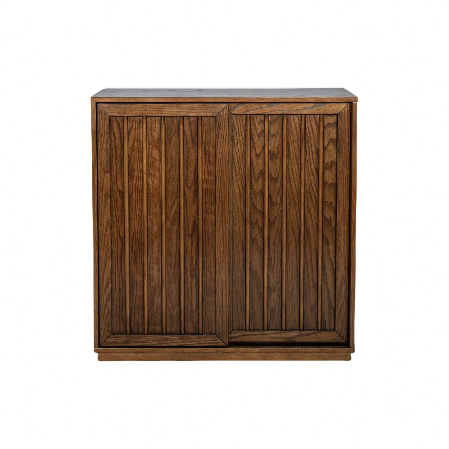 Mid Century Modern Sideboard With Sliding Doors And Solid Wood Accents For Living Room Kitchen Dining Entryway Storage