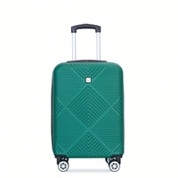 Lightweight 2 Piece ABS Luggage Set With 20 Inch Carry-On And 14 Inch Cosmetic Case, 360° Spinner Wheels For Easy Maneuverability