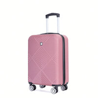 Lightweight 2 Piece ABS Luggage Set With 20 Inch Carry-On And 14 Inch Cosmetic Case, 360° Spinner Wheels For Easy Maneuverability