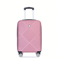 Lightweight 2 Piece ABS Luggage Set With 20 Inch Carry-On And 14 Inch Cosmetic Case, 360° Spinner Wheels For Easy Maneuverability