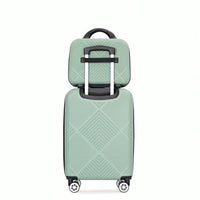 Lightweight 2 Piece ABS Luggage Set With 20 Inch Carry-On And 14 Inch Cosmetic Case, 360° Spinner Wheels For Easy Maneuverability