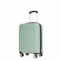 Lightweight 2 Piece ABS Luggage Set With 20 Inch Carry-On And 14 Inch Cosmetic Case, 360° Spinner Wheels For Easy Maneuverability
