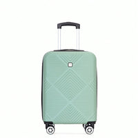 Lightweight 2 Piece ABS Luggage Set With 20 Inch Carry-On And 14 Inch Cosmetic Case, 360° Spinner Wheels For Easy Maneuverability