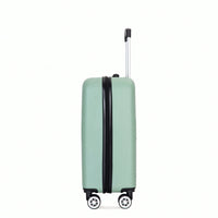 Lightweight 2 Piece ABS Luggage Set With 20 Inch Carry-On And 14 Inch Cosmetic Case, 360° Spinner Wheels For Easy Maneuverability