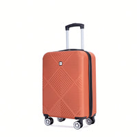 Lightweight 2 Piece ABS Luggage Set With 20 Inch Carry-On And 14 Inch Cosmetic Case, 360° Spinner Wheels For Easy Maneuverability