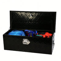 30 Inch Heavy Duty Black Aluminum Underbody Tool Box For Trucks Trailers RVs And ATVs With Lock And Keys