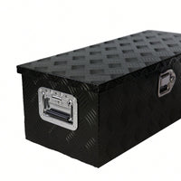 30 Inch Heavy Duty Black Aluminum Underbody Tool Box For Trucks Trailers RVs And ATVs With Lock And Keys