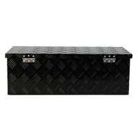 30 Inch Heavy Duty Black Aluminum Underbody Tool Box For Trucks Trailers RVs And ATVs With Lock And Keys