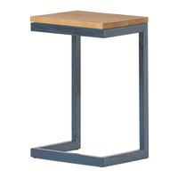 Antique Fir Wood Accent Table In Three Sizes With Iron Base For Versatile Home Decor