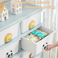 4-Tier Rolling Storage Cart with Drawers for Organizing Books Toys and Essentials in Home and Dorm