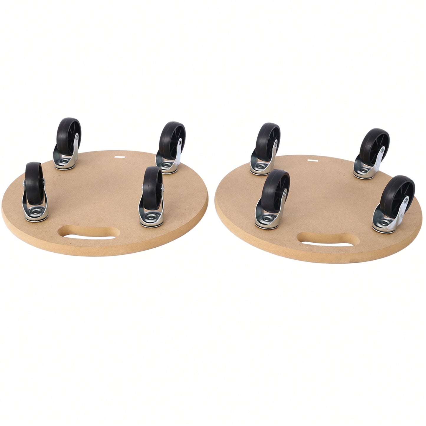 Heavy Duty Wood Furniture Moving Dolly With Wheels For Piano Couch Fridge 500 Lbs Capacity 15 Inch Round Platform 2 Pack