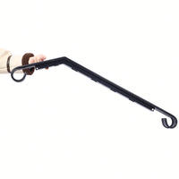 Black Powder Coated Wrought Iron Handrail for 2 or 3 Steps Easy Install Low Maintenance for Concrete and Wood Stairs