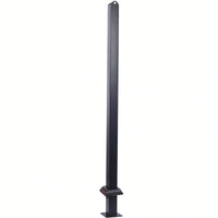 Black Powder Coated Wrought Iron Handrail for 2 or 3 Steps Easy Install Low Maintenance for Concrete and Wood Stairs