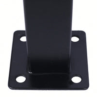 Black Powder Coated Wrought Iron Handrail for 2 or 3 Steps Easy Install Low Maintenance for Concrete and Wood Stairs
