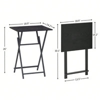 Folding TV Tray Table Portable Rustic Snack Table For Small Spaces Easy To Store No Assembly Required