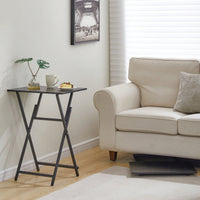 Folding TV Tray Table Portable Rustic Snack Table For Small Spaces Easy To Store No Assembly Required
