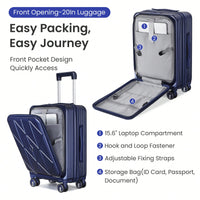 Lightweight 3 Piece Luggage Set with Laptop Compartment TSA Lock Hard Shell Suitcases and Spinner Wheels