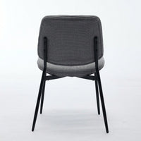 Modern Retro Linen Dining Chairs Set Of 2 With Ergonomic Backrest And Metal Legs For Kitchen And Dining Room Beige