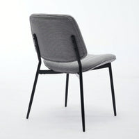 Modern Retro Linen Dining Chairs Set Of 2 With Ergonomic Backrest And Metal Legs For Kitchen And Dining Room Beige