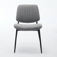 Modern Retro Linen Dining Chairs Set Of 2 With Ergonomic Backrest And Metal Legs For Kitchen And Dining Room Beige
