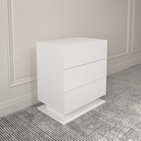 Modern LED Nightstand With 3 Drawers And RGB Lighting, Stylish  Bedside Table For Bedroom Decor